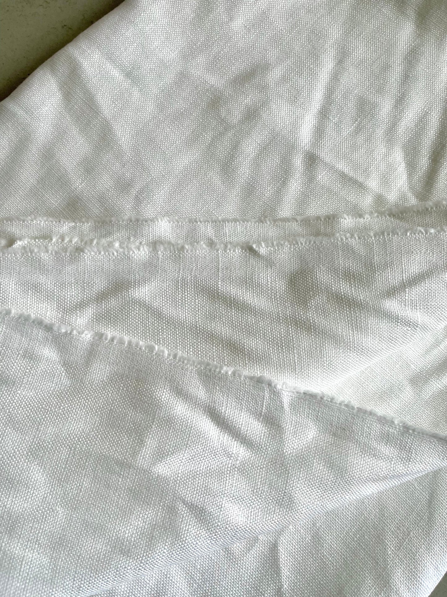 FABRIC // White Dress Linen // 100% Linen // 2.2m x 1.35m